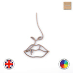 One line Lips Cake Charm