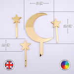 Moon & Stars set of Cake Toppers