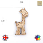 Set of 4 Wooden Animals Charms (Tiger, Elephant, Giraffe, Lion)