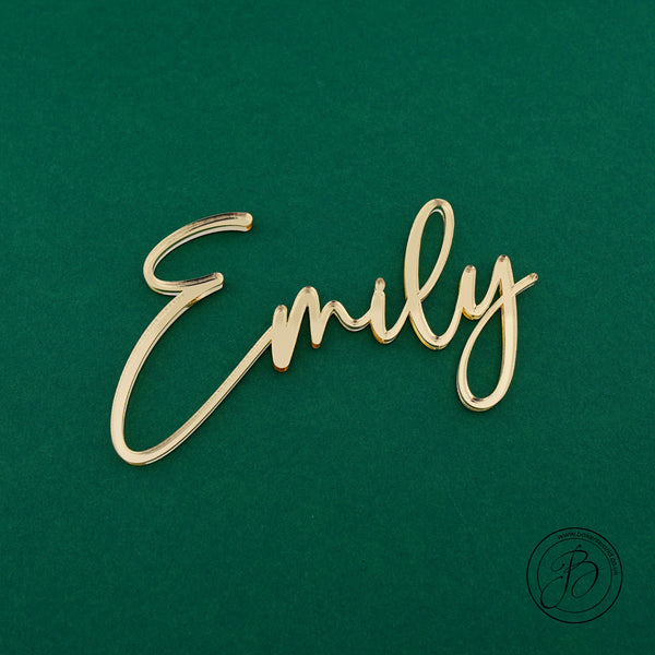 Name Cake Charm - Script font