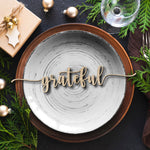 thankful, grateful, merry, blessed, believe Wooden words Dining Table Decor