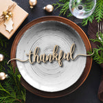 thankful, grateful, merry, blessed, believe Wooden words Dining Table Decor