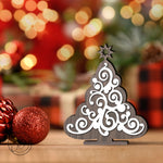 Christmas dual-layer wooden standing ornament Decor