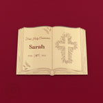 Personalised Open book Prayer book Communion Cake Charm / Topper