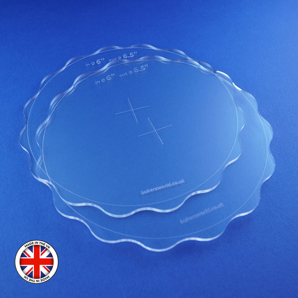 Curvy Acrylic Ganaching Plates (set of 2)