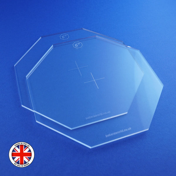 Octagonal Acrylic Ganaching Plates (set of 2)