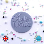 "Baby Inside" Baby shower Embosser