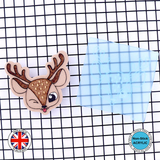 Cute Deer with Eye Wink Christmas Embosser