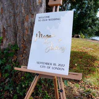 Opaque Luxury Signature Wedding Welcome Sign