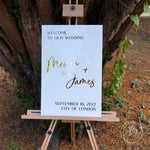 Opaque Luxury Signature Wedding Welcome Sign