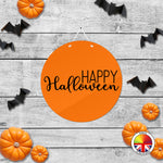 Happy Halloween - Round Acrylic Halloween Door Sign