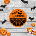 Happy Halloween - Round Acrylic Halloween Door Sign