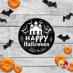 HAPPY Halloween - Round Acrylic Halloween Door Sign