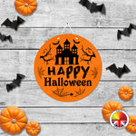 HAPPY Halloween - Round Acrylic Halloween Door Sign