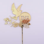 IHS - First Holy Communion cake topper (Dove)