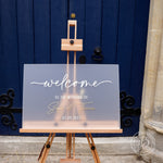 Frosted Luxury Signature Wedding Welcome Sign