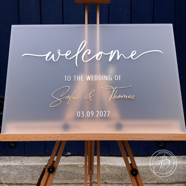 Frosted Luxury Signature Wedding Welcome Sign