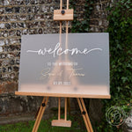 Frosted Luxury Signature Wedding Welcome Sign