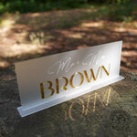 Rectangle Wedding Table Top Sign