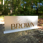 Rectangle Wedding Table Top Sign