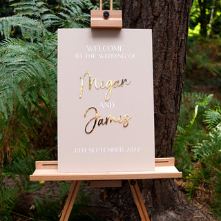 Naturals Matt Luxury Signature Wedding Welcome Sign