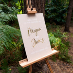 Naturals Matt Luxury Signature Wedding Welcome Sign