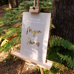 Naturals Matt Luxury Signature Wedding Welcome Sign